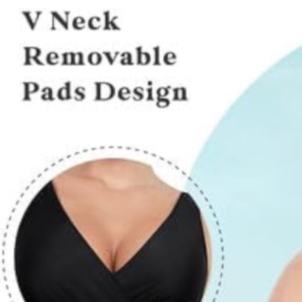 🚘POPILUSH The Shapewear One Piece Swimsuits Padded Push-Up Ruched V Neck tummy - Picture 4 of 16